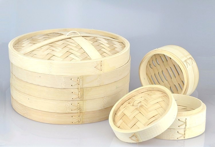 Bamboo Steamer Basket Chinese Kitchen Cookware Fish Cooker 5